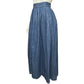 Vintage Ruff Hewn Denim Pleated Midi Skirt Sz-10 Medium