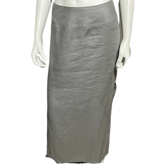 Anne Klein 100% Linen With Side Splits Maxi Skirt Sz-4