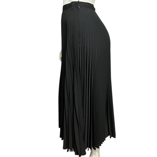 Sag Harbor Black Pleated Midi Skirt Sz-6