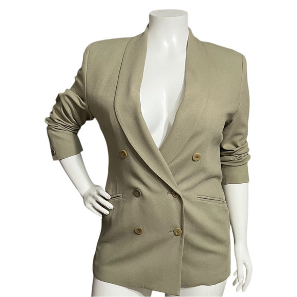 JH Collectibles Sage Rayon Double Breasted Blazer Sz-16