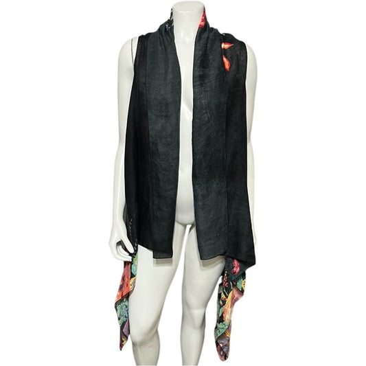 Demdaco Open Front Boho Vest Sz-One Size