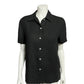 Comfy 100% Linen Black Short Sleeve Shirt Sz-Medium