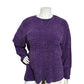 Denim & Co Purple Acrylic Textured Pullover Sweater Sz-2X