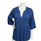 Kilronan Knitwear Ireland Merino Wool Blue Cable Knit Sweater Sz-XX