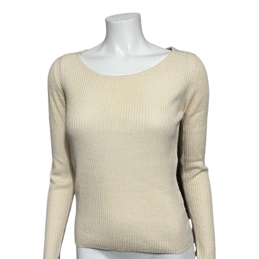 Susan Lazar Cashmere | Silk Ribbed Crew Neck Sweater Sz-Small