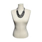Black Multi Stranded Chain Necklace One Size