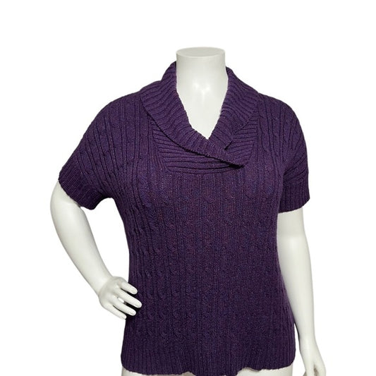 Dressbarn Purple Multicolored Sweater Sz-2X