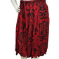 Geoffrey Alexander Red Paisley With Tie Rayon Pleated Midi Skirt Sz-16
