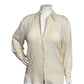 Silk Boutique Cream 100% Silk Textured Floral Blouse Sz-XL