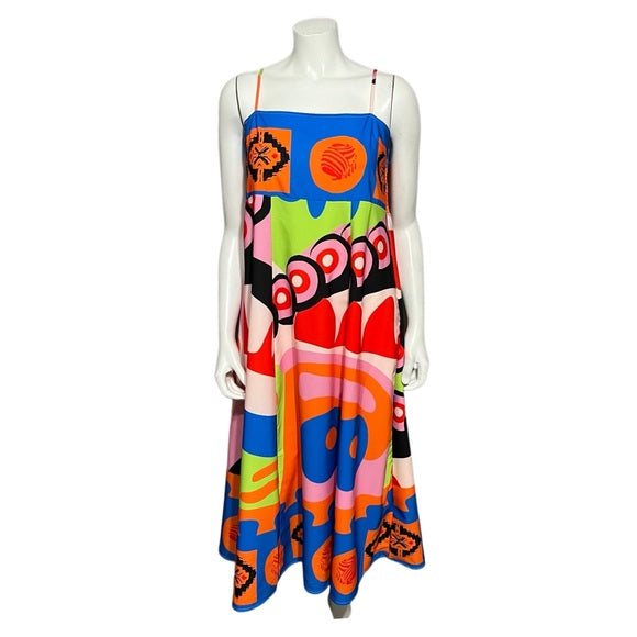 SHEIN Multicolored Artsy Lightweight Flowy Dress Sz-Large