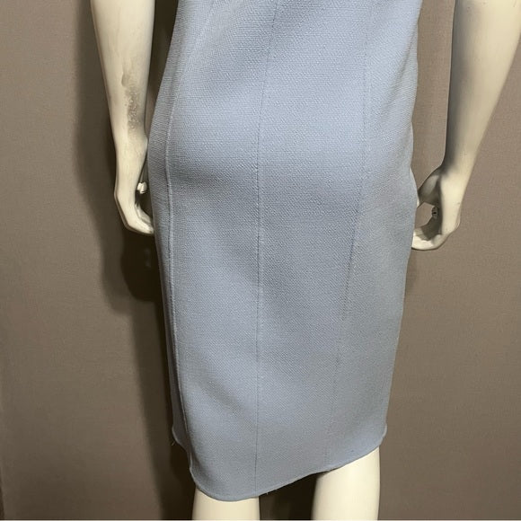 Doncaster Light Blue 100% Wool Pencil Dress Sz-4