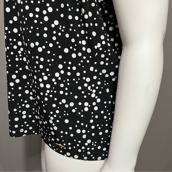 Calvin Klein Black With White Polka Dot Sleeveless Top Sz-3X