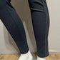 Worth Navy With Silver Beaded Trim Stretch Pants Sz-2