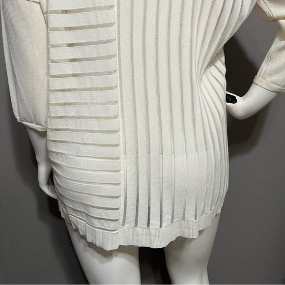 Wynne Layers White Stripe Sweater Sz-XL