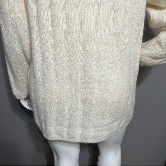 Worthington Silk Cream Rabbit Hair Turtleneck Sweater Sz-20W