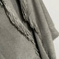 Marvelush Fringed Taupe Open Cardigan -Plus Size (One Size)