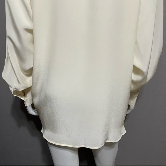 Vintage Dorman 100% Silk Cream Sz-Large