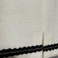 St. John Cream Wool Blend With Black Gold Trim Skirt Sz-4