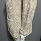 Talbots 100% Wool Tan Button Front Cable Knit Chunky Cardigan Sz-XL