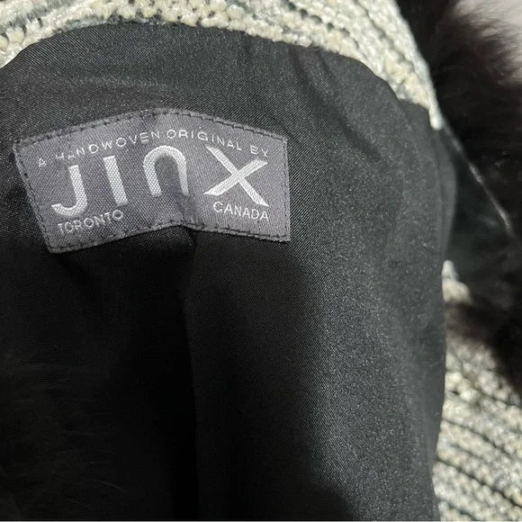 Jinx Striped With Fox Fur Collar