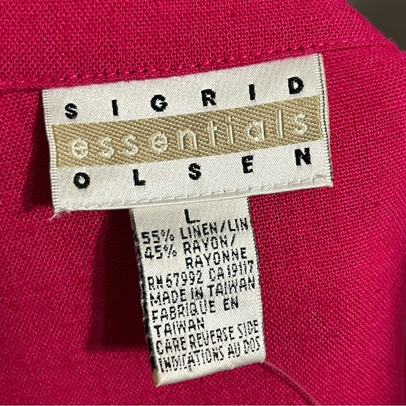 Vintage Sigrid Olsen Button Linen Blend Front Shacket Sz-Large