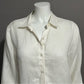 J. Jill White 100% Linen Button Front Shirt Sz-Medium