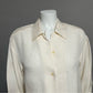 Talbots Cream 100% Silk Floral Imprinted Blouse (FLAWED) Sz-10
