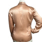 Fred David 100% Silk Blouse Blush Pink Button Front Blouse Sz-18 Tall