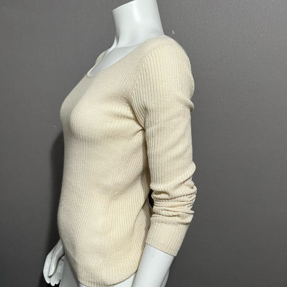 Susan Lazar Cashmere | Silk Ribbed Crew Neck Sweater Sz-Small