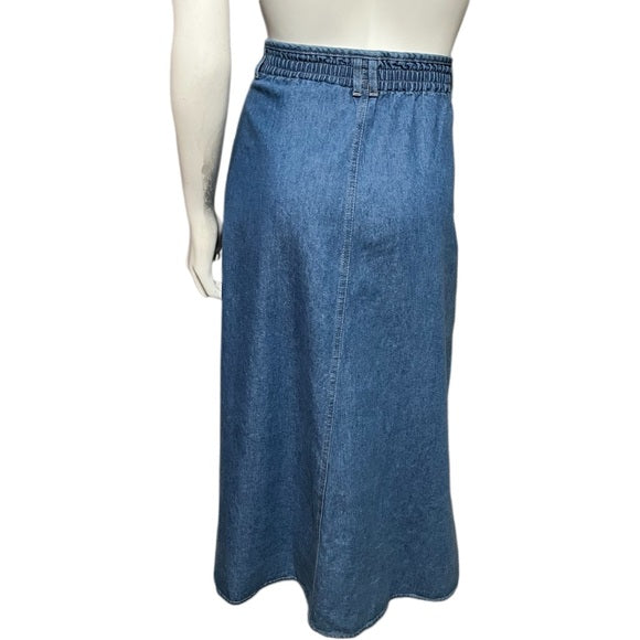 Koret Vintage Denim Button Front Midi Skirt Sz-12