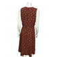 Ann Taylor Brown Polka Dot Midi Dress Sz-8