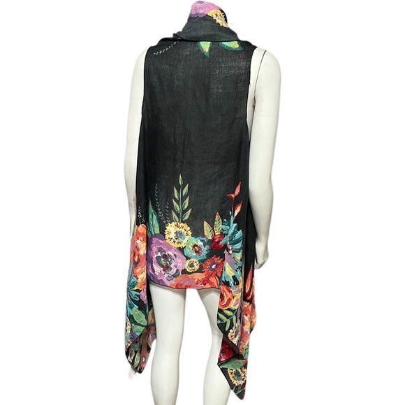 Demdaco Open Front Boho Vest Sz-One Size