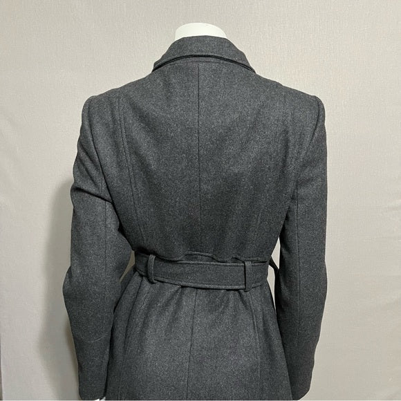 Nine West Charcoal Gray Wool Blend Coat