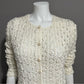 Vintage Cream Knit Open With Pearl/Gold Buttons Sz-Medium