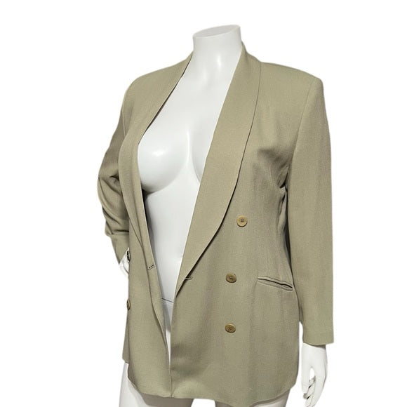 JH Collectibles Sage Rayon Double Breasted Blazer Sz-16