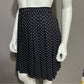 Joseph Ribloff Black Polka Dot Pleated Skirt Sz-8