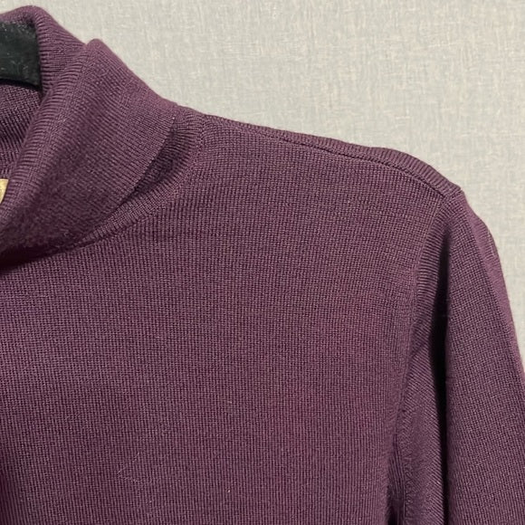 Studio 121 Purple 100% Merino Wool Turtleneck Sweater Sz-Large