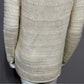 Vintage Friendly Cream Hand Made Knit Open Cardigan Sz-Medium