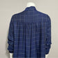 Amaryllis Blue Checkered Print 100% Cotton Tunic Top Sz-XL