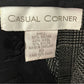 Casual Corner Black Plaid High Waisted Pants Sz-10