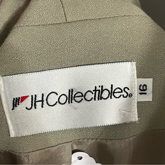 JH Collectibles Sage Rayon Double Breasted Blazer Sz-16