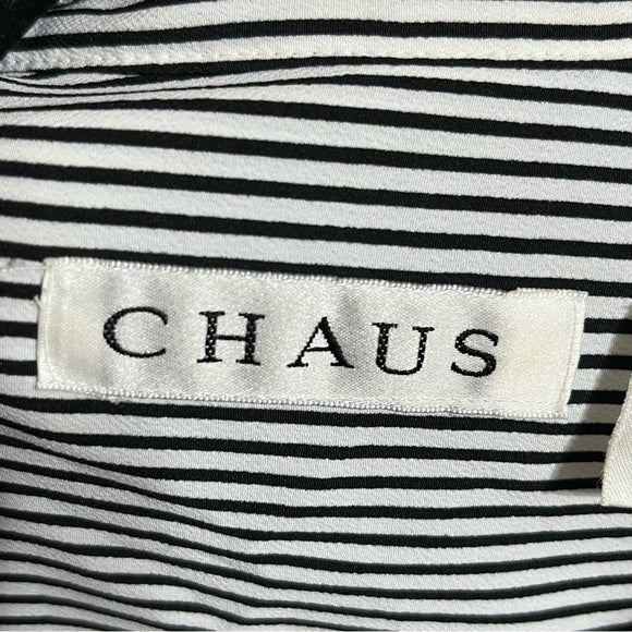 Chaus Striped Button Front Shirt Sz-Small