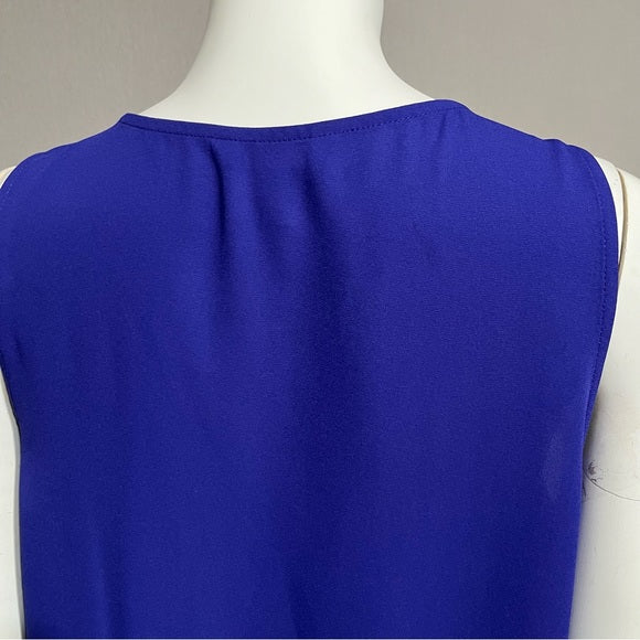 Nine West Purple V Neck Shell Blouse Sz-Medium