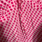Isaac Mizrahi Pink Polka Dot 100% Silk V-Neck Sleeveless Shell Top Sz-XXL