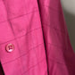 Talbots 100% Cotton Checkered Print Pink Shirt Sz-14