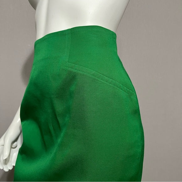 ⭐️Emanuel Ungaro 100% Wool Green Pencil Skirt Sz-6