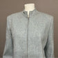 Jones New York Wool Cashmere Zip Up Pastel Blue Blazer Sz-14