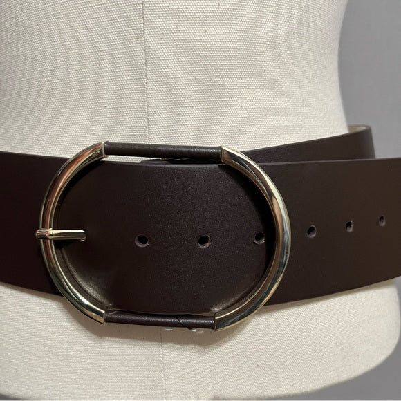 White House Black Market Brown Wide Genuine Leather Belt Sz-Medium/Large