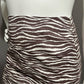 Loft Brown Cotton Zebra Print Pencil Skirt Sz-14