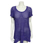 Jeanne Pierre 100% Crochet Open Knit Lightweight Sweater Sz-Large